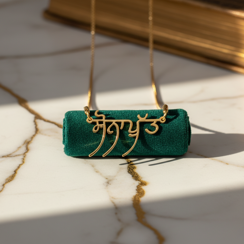 Custom Name Necklace – Any Language (Punjabi, Hindi, Urdu, Arabic, English & More)