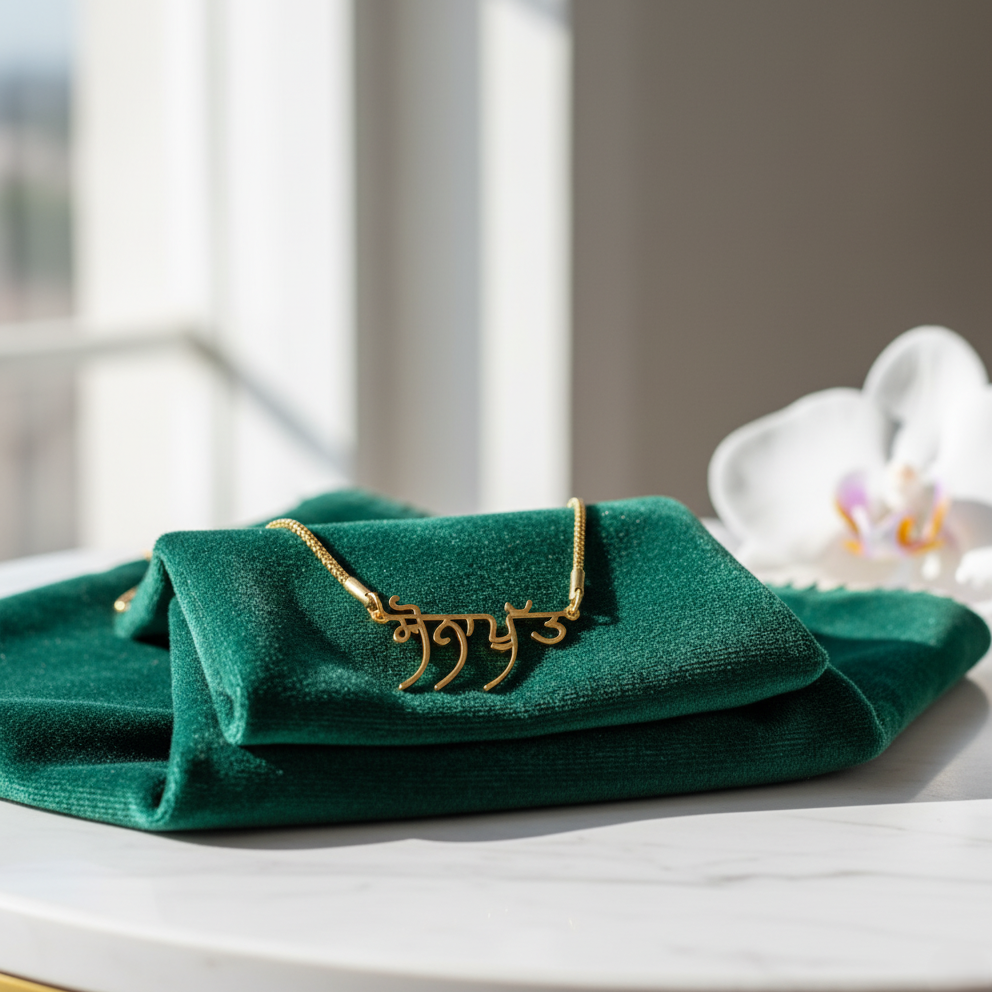 Custom Name Necklace – Any Language (Punjabi, Hindi, Urdu, Arabic, English & More)