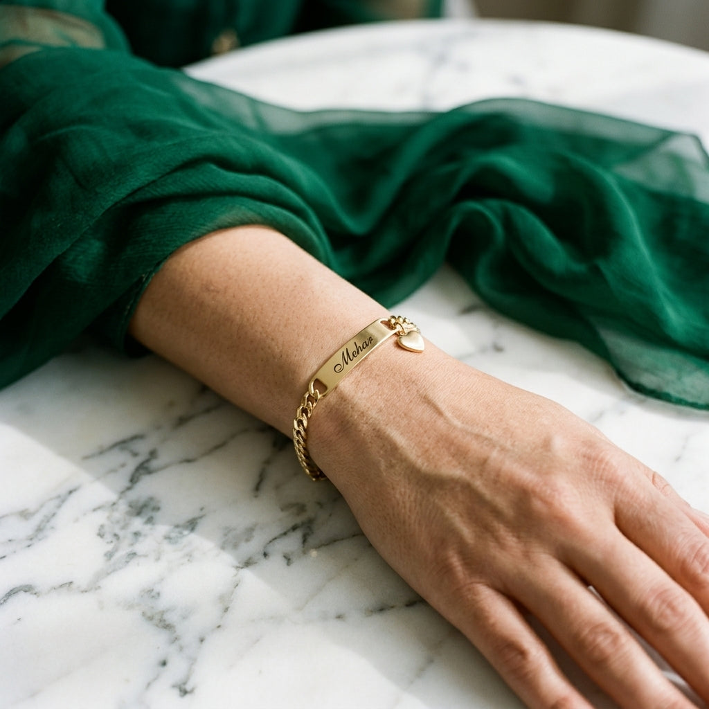 Women's Name Heart Bracelet