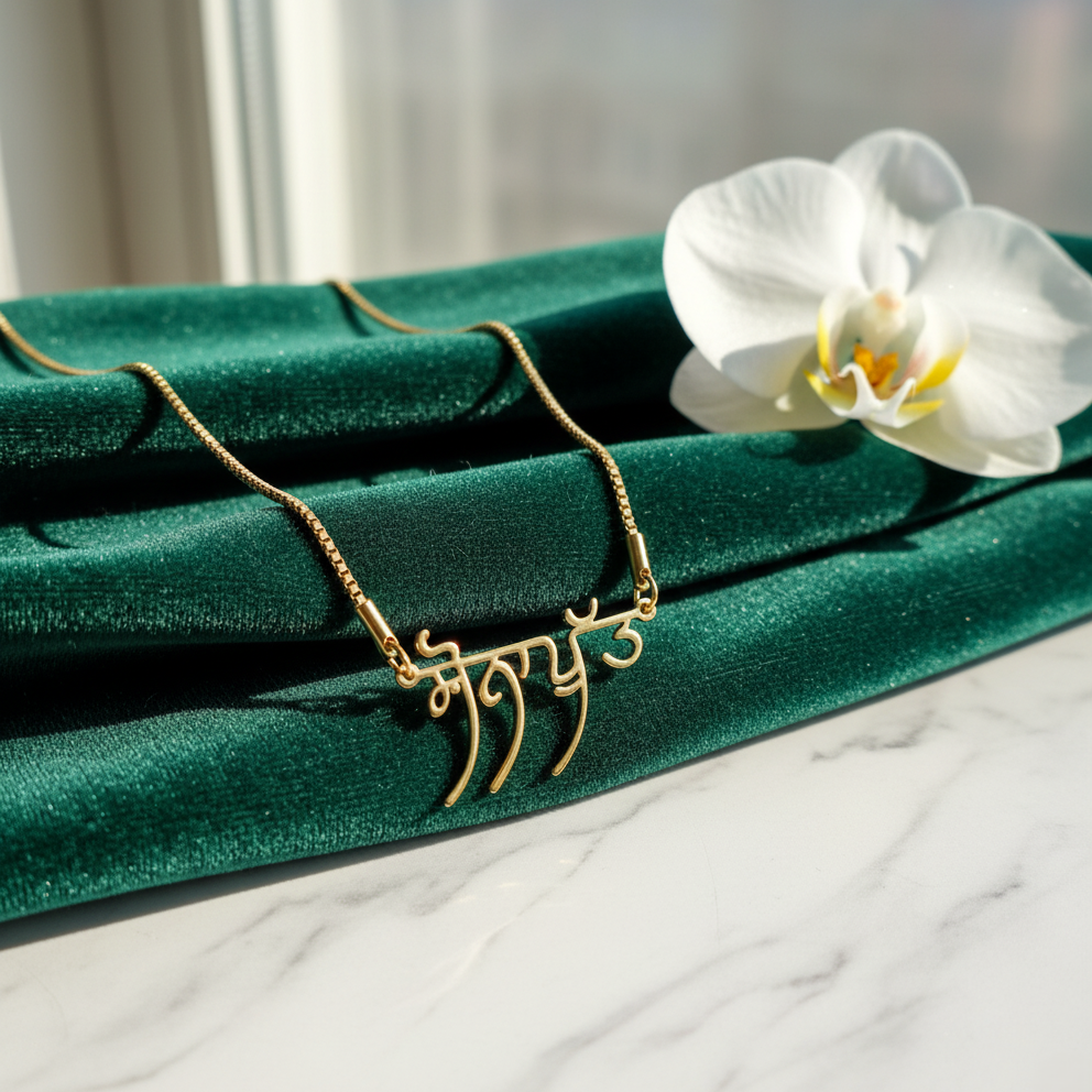 Custom Name Necklace – Any Language (Punjabi, Hindi, Urdu, Arabic, English & More)