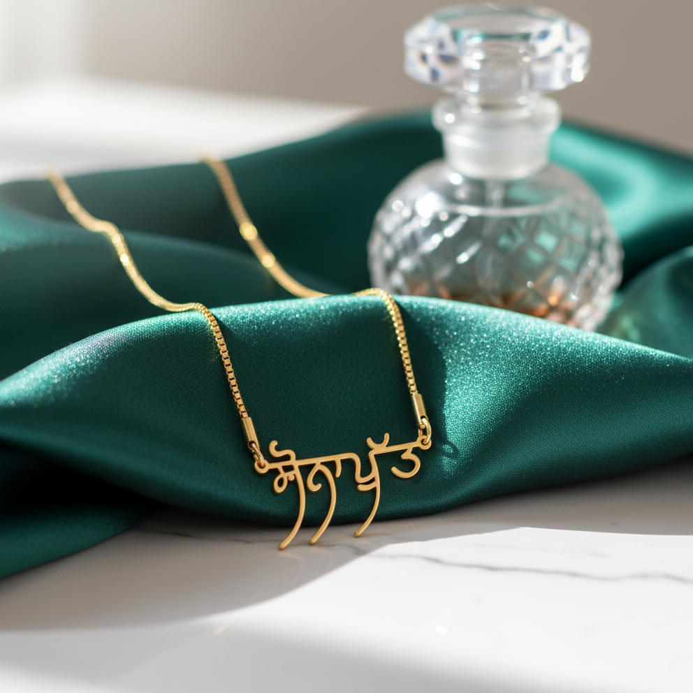 Custom Name Necklace – Any Language (Punjabi, Hindi, Urdu, Arabic, English & More)