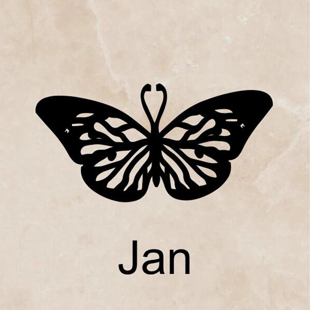 Celestial Butterfly - Birth Month Name Necklace - Haye Nii