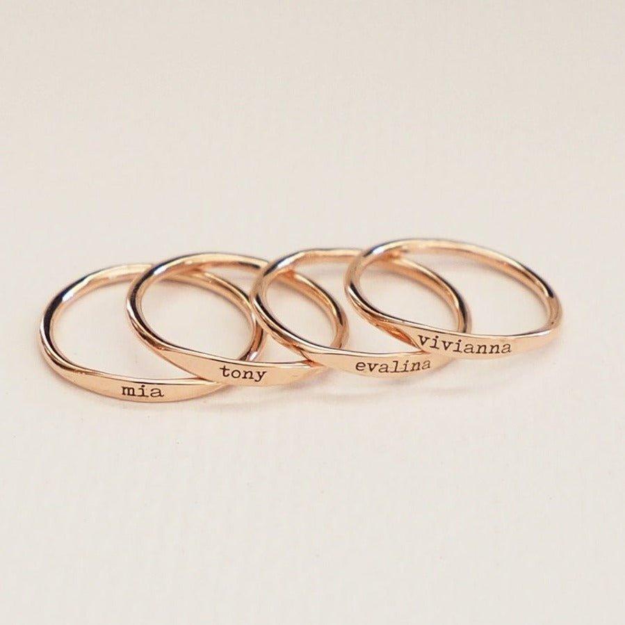 Custom Delicate Name Ring - Haye Nii