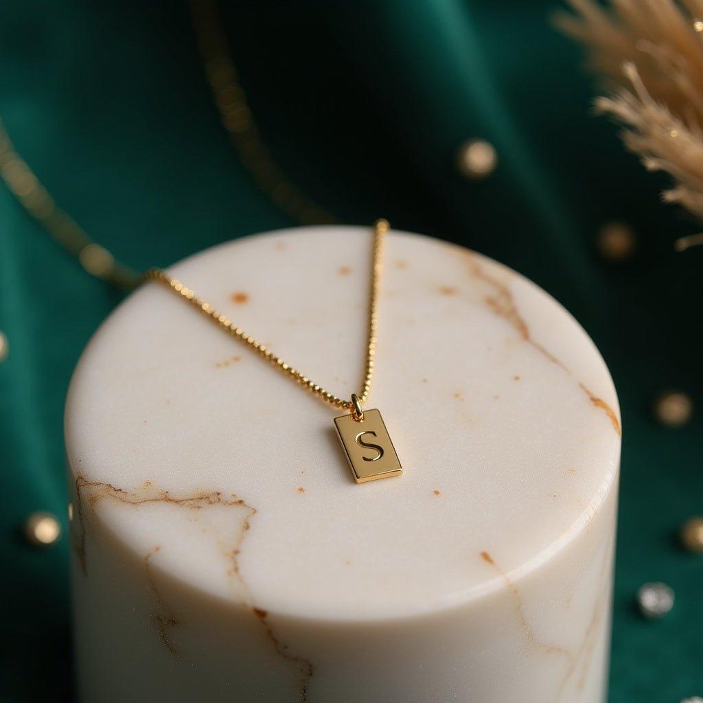 Initial Tag Necklace - Haye Nii