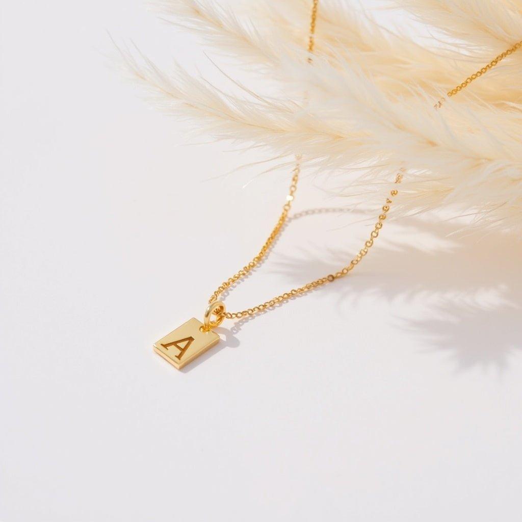 Initial Tag Necklace - Haye Nii