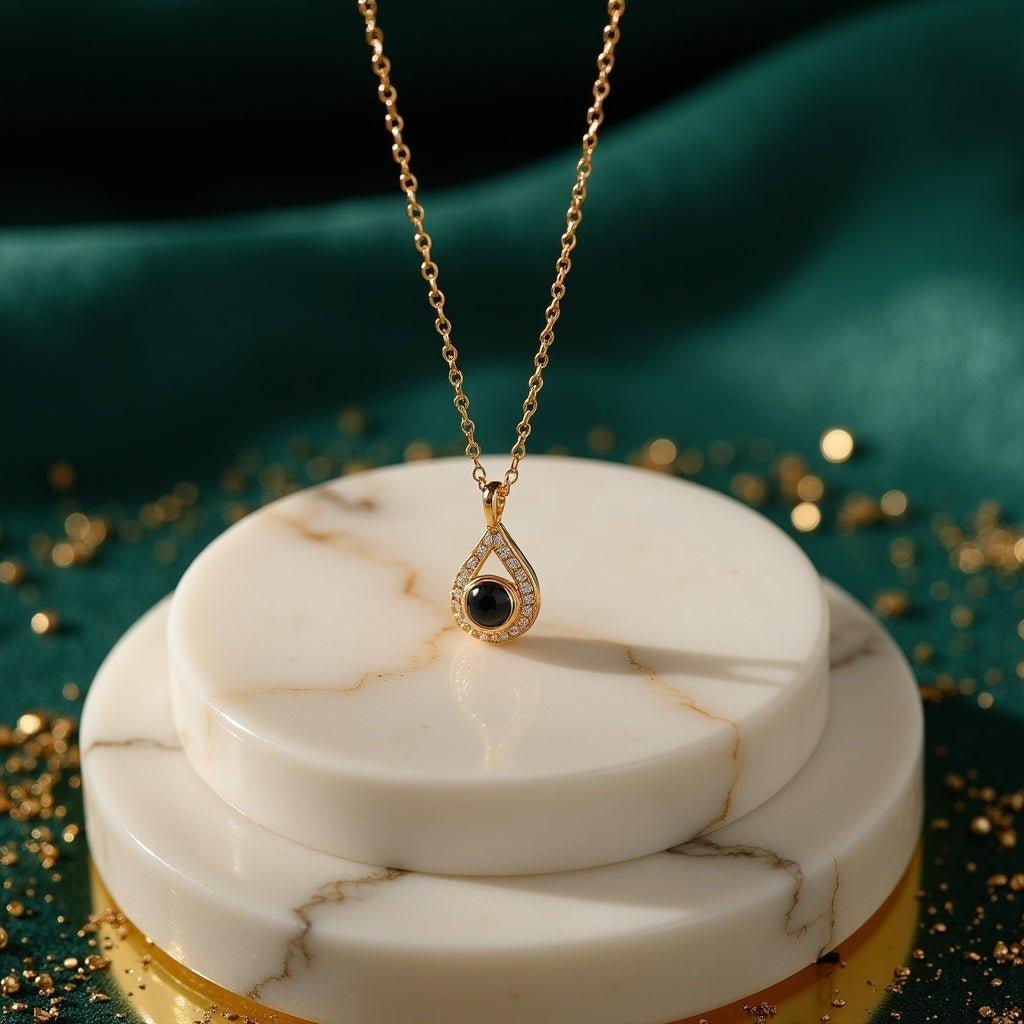 Pearl Projection Pendant • Custom Photo Projection Necklace - Haye Nii