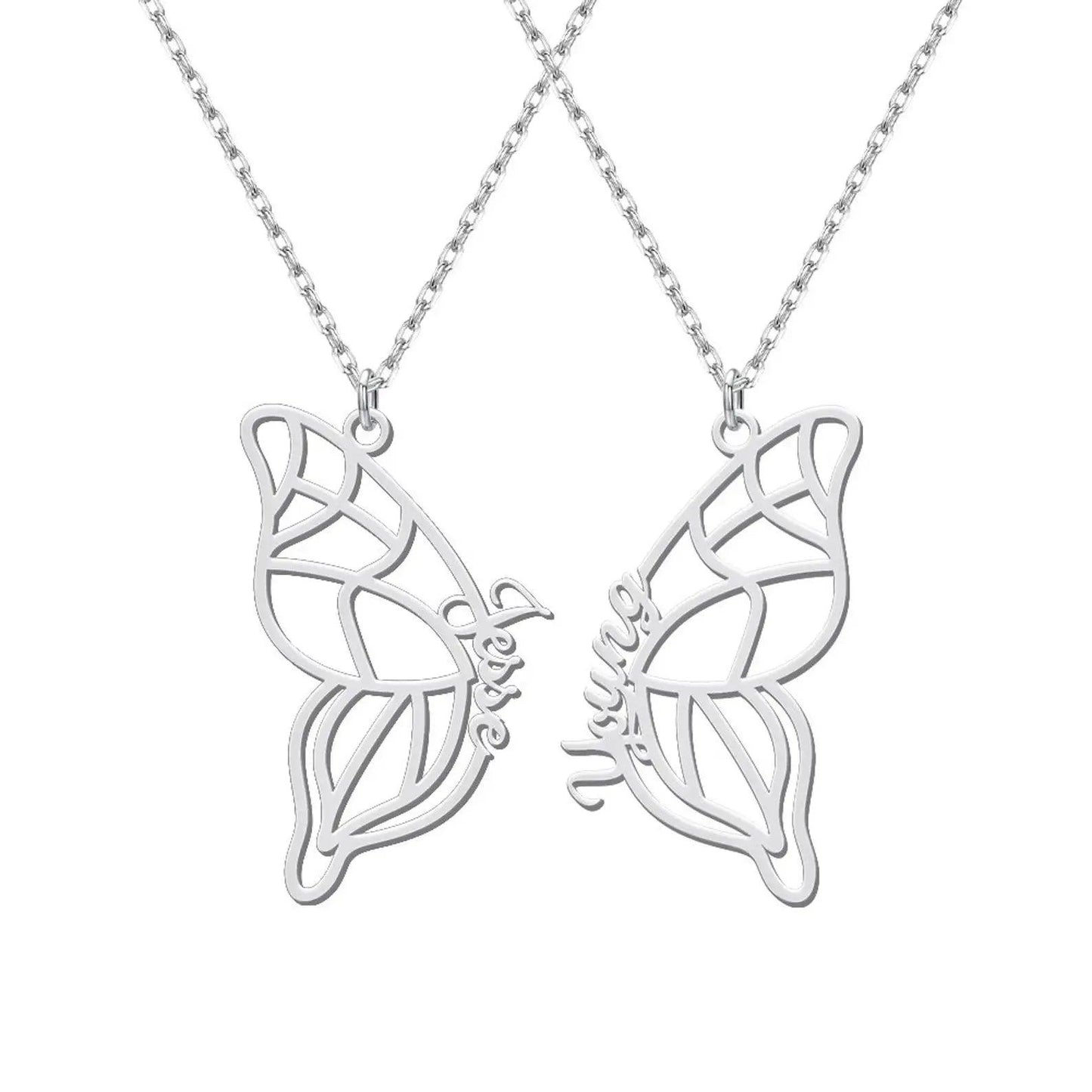 Twin Wings - Name Necklace Set - Haye Nii