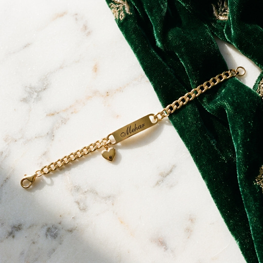Women's Name Heart Bracelet