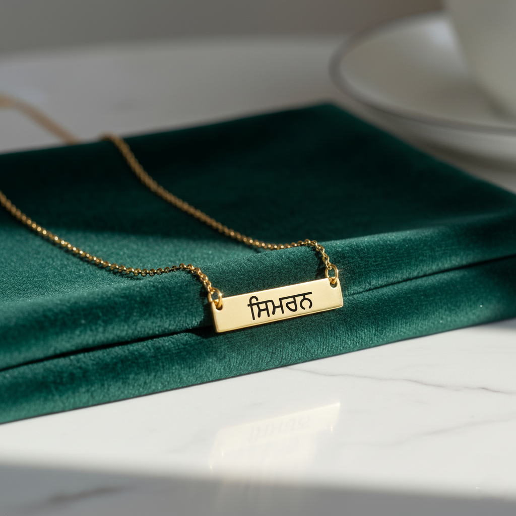 Custom Nameplate Necklace in Any Language