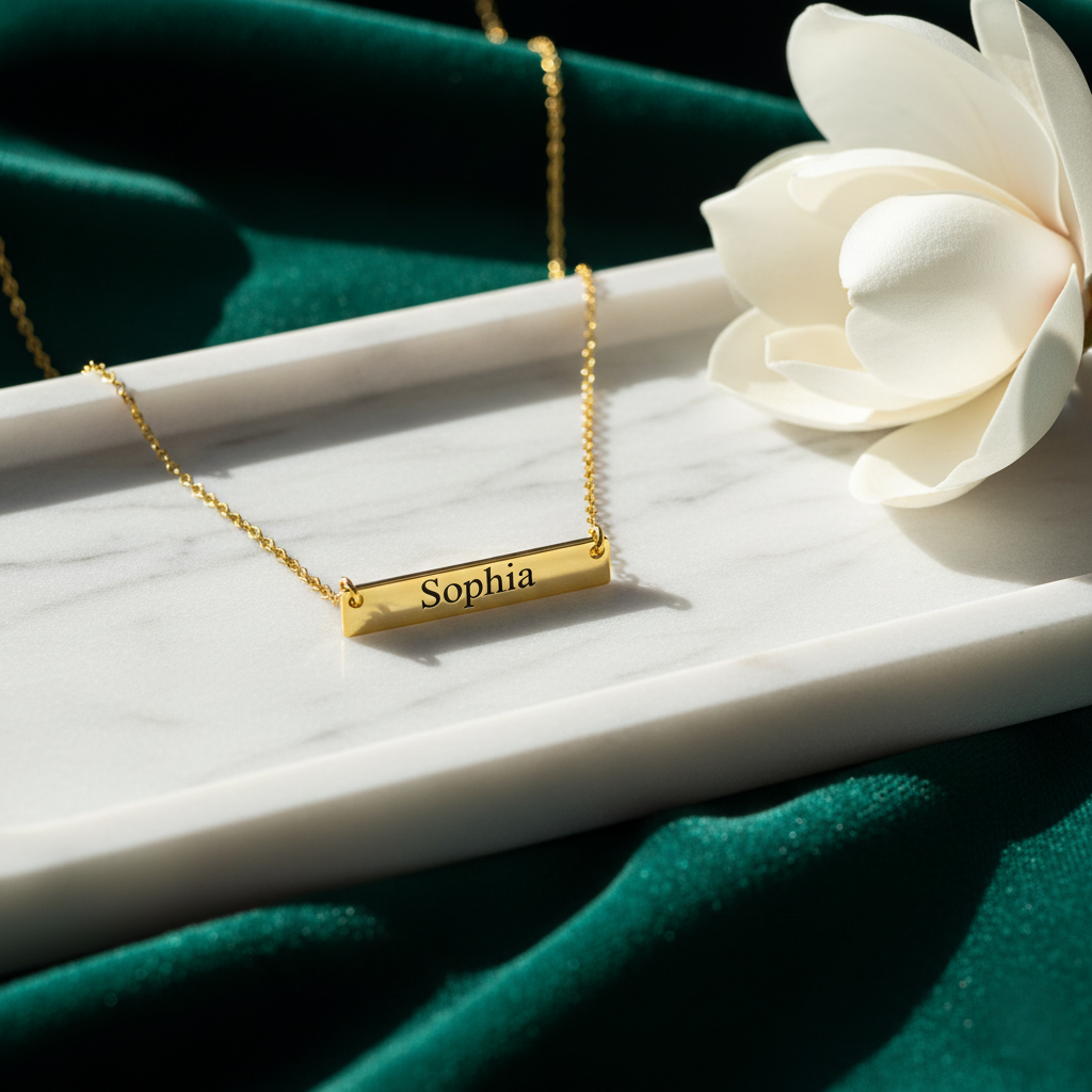 Custom Nameplate Necklace in Any Language