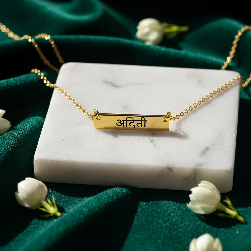 Custom Nameplate Necklace in Any Language