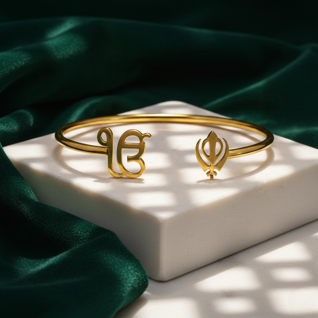 Luxurious Handmade Ek Onkar Khanda Kara - Kada | Sikh Bracelet