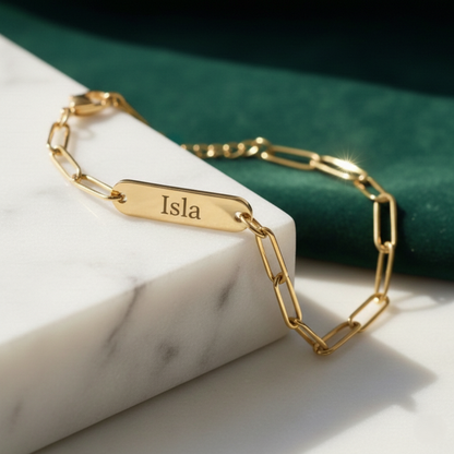 Mini Bar Bracelet | Custom Engraved Name Bar Bracelet - HayeNii