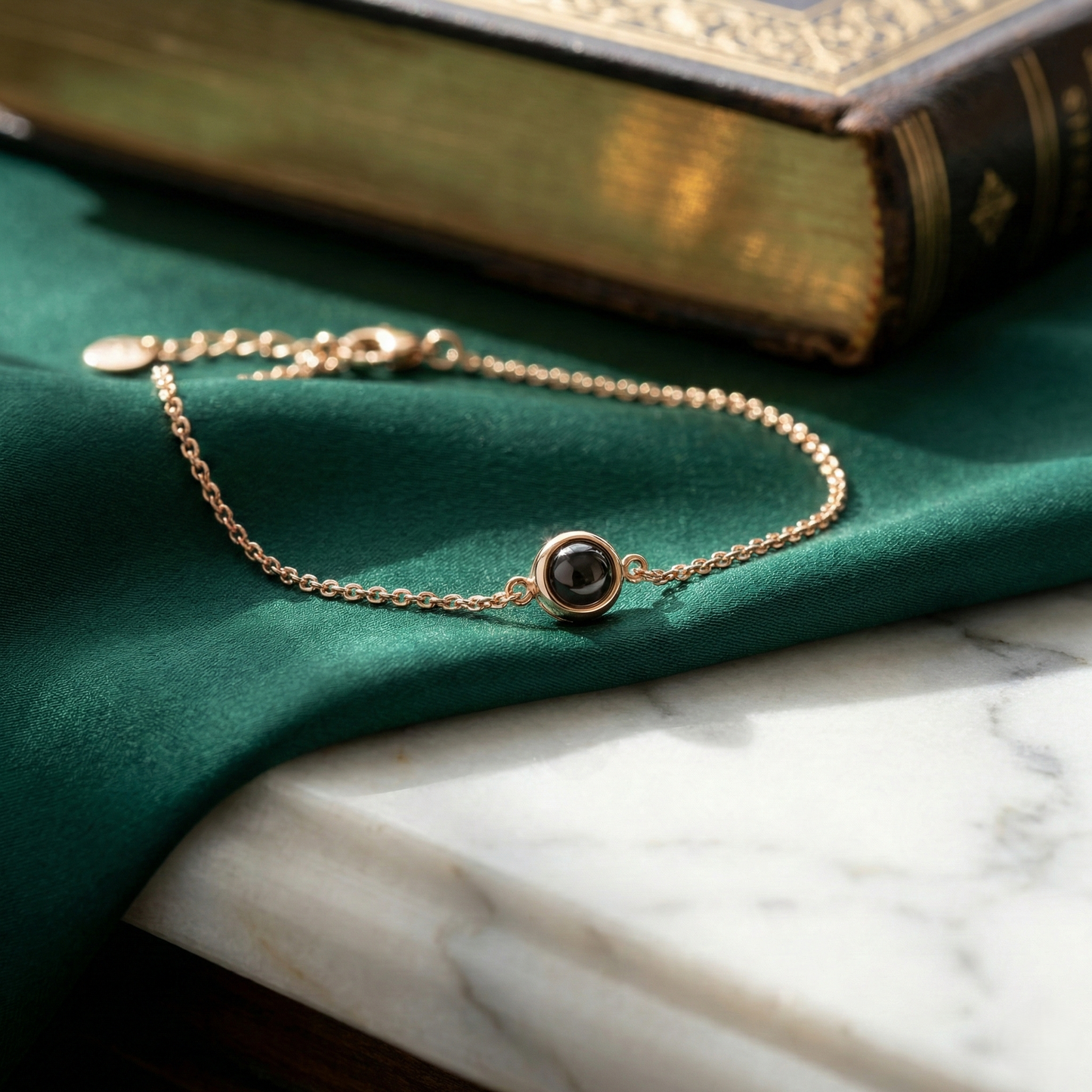 Round Projection Bracelet | Custom Hidden Photo Projection Jewelry