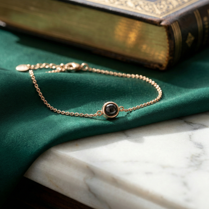Round Projection Bracelet | Custom Hidden Photo Projection Jewelry