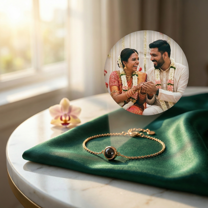 Round Projection Bracelet | Custom Hidden Photo Projection Jewelry
