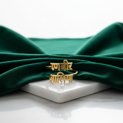 Double Name Custom Ring | Two Names Ring - HayeNii