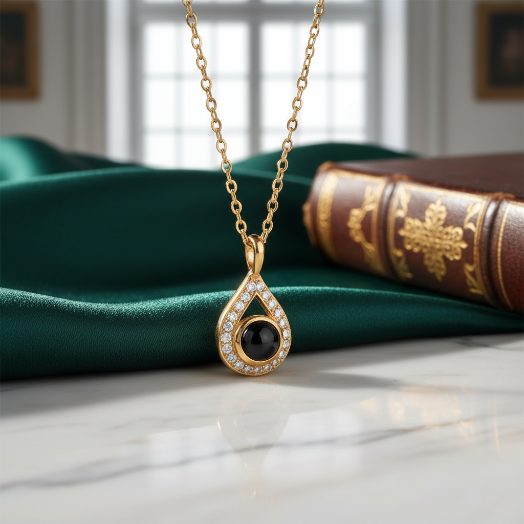 Pearl Projection Pendant | Custom Hidden Photo Projection Necklace - HayeNii