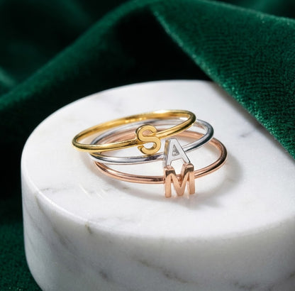 Personalized Initial Ring | Custom Letter Ring - HayeNii