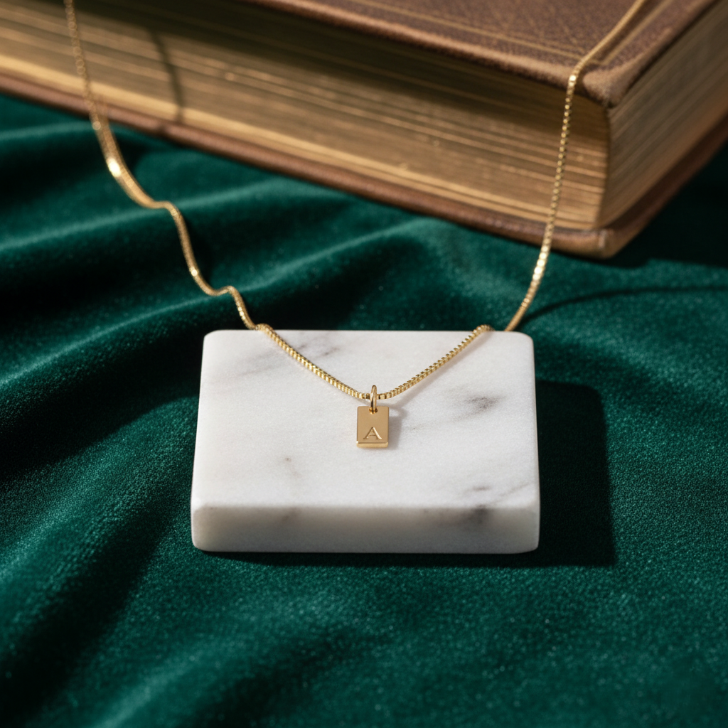 Initial Tag Necklace | Custom Name Charm Pendant - HayeNii