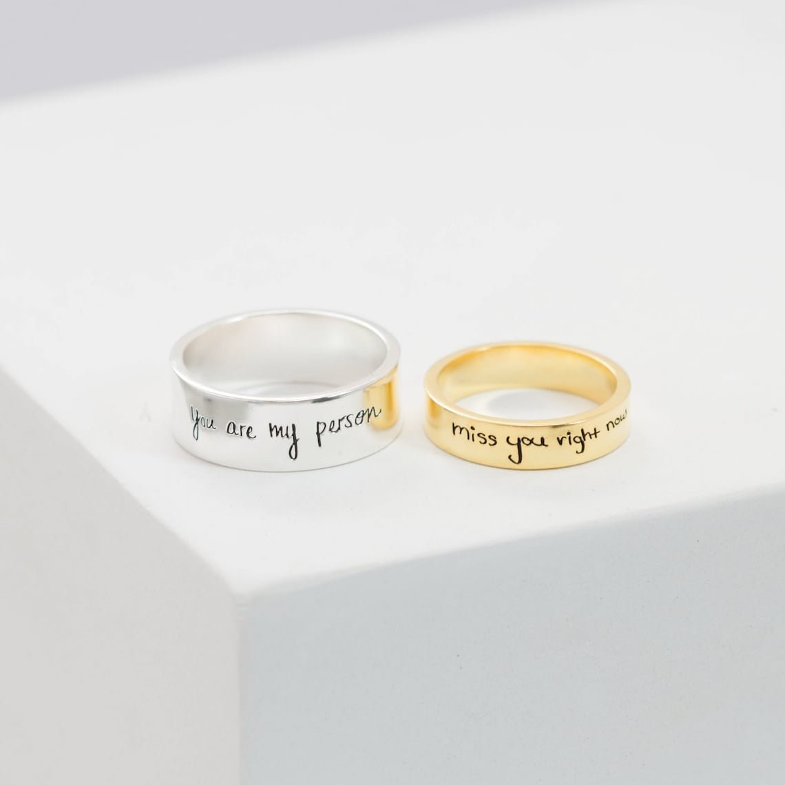 Actual Handwriting Band Ring - Haye Nii