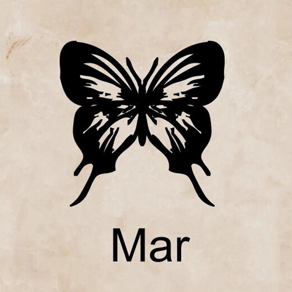 Celestial Butterfly - Birth Month Name Necklace - Haye Nii