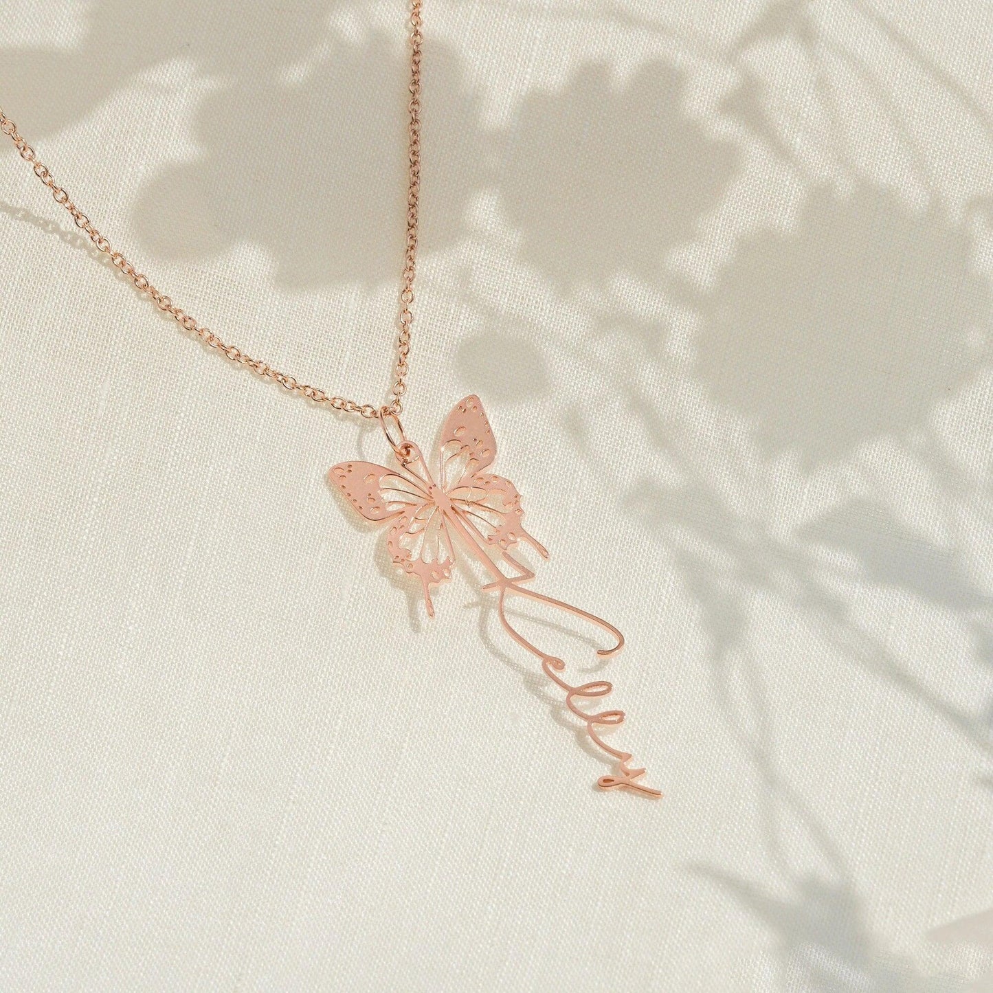 Celestial Butterfly - Birth Month Name Necklace - Haye Nii