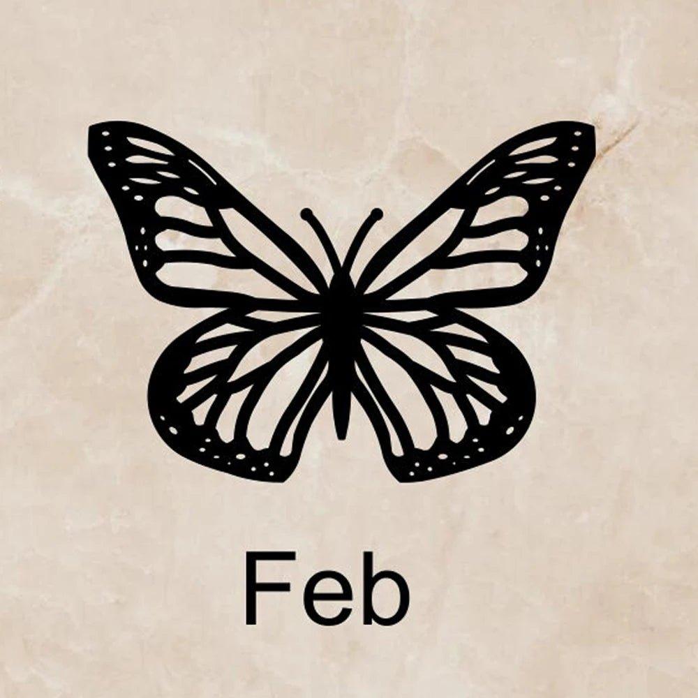 Celestial Butterfly - Birth Month Name Necklace - Haye Nii