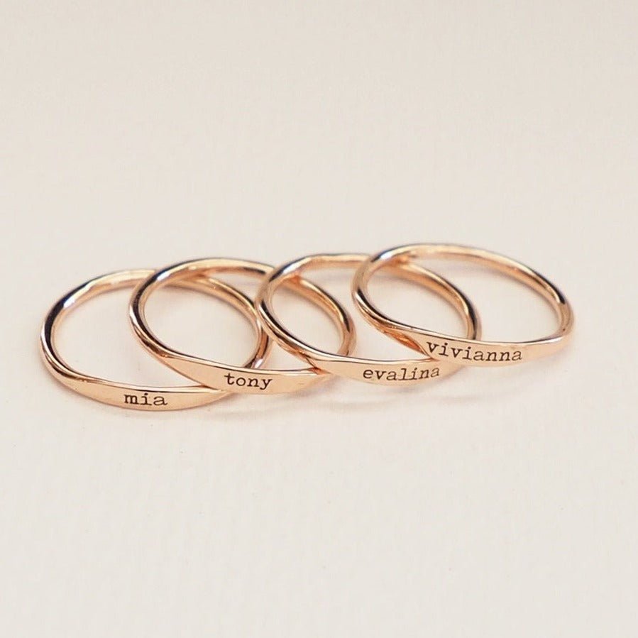 Custom Delicate Name Ring - Haye Nii