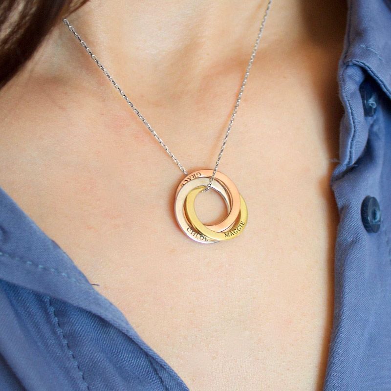 Famlace - Personalized Linked Circle Necklace - Haye Nii