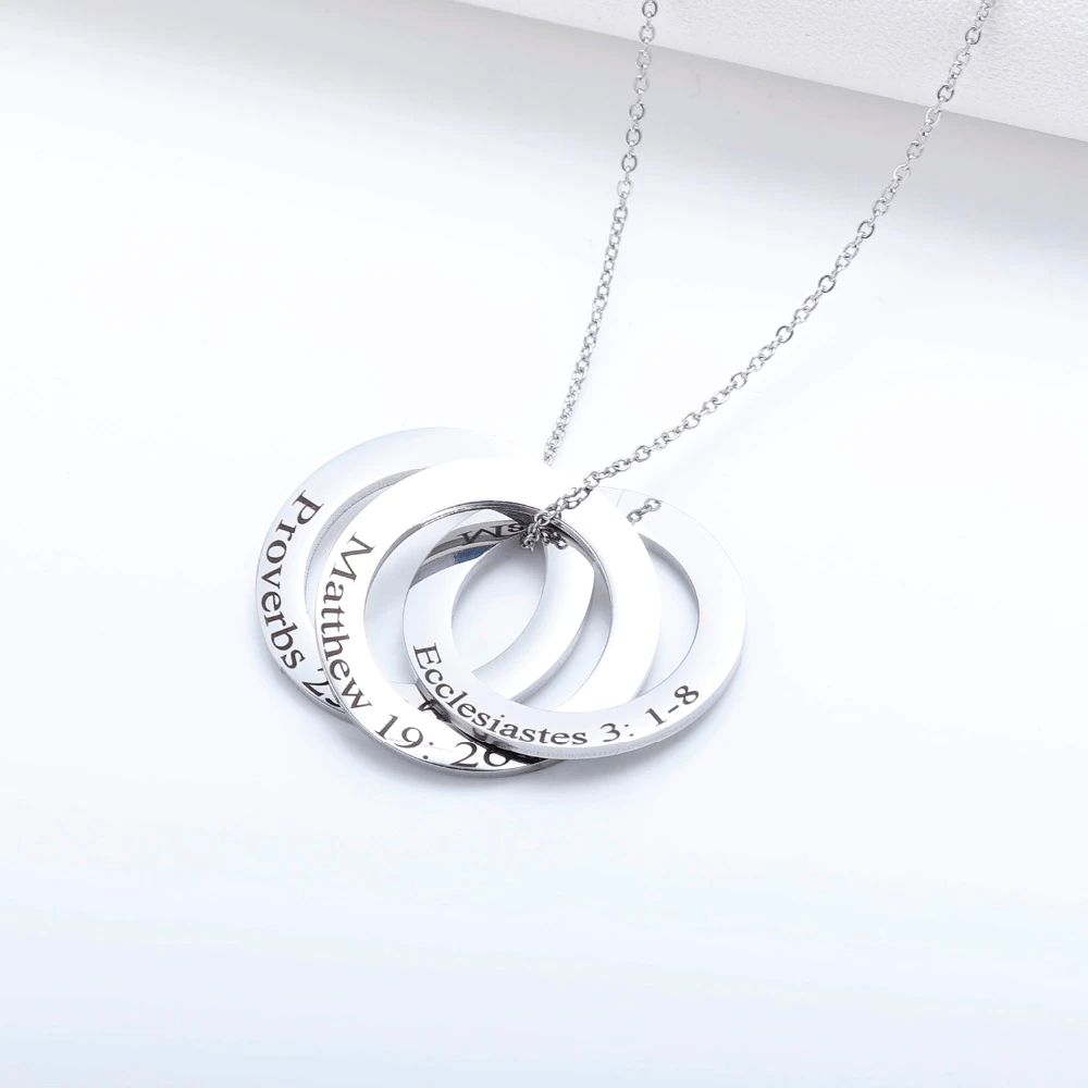 Famlace - Personalized Linked Circle Necklace - Haye Nii