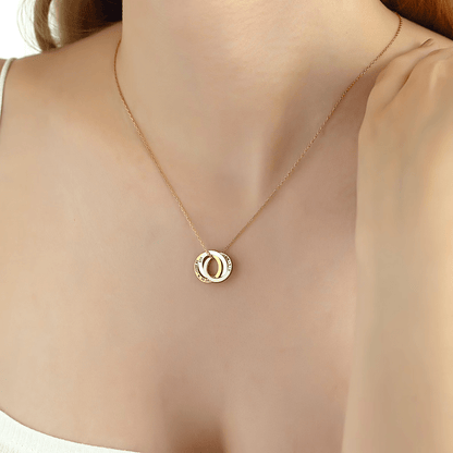 Famlace - Personalized Linked Circle Necklace - Haye Nii