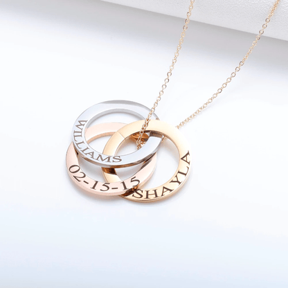 Famlace - Personalized Linked Circle Necklace - Haye Nii