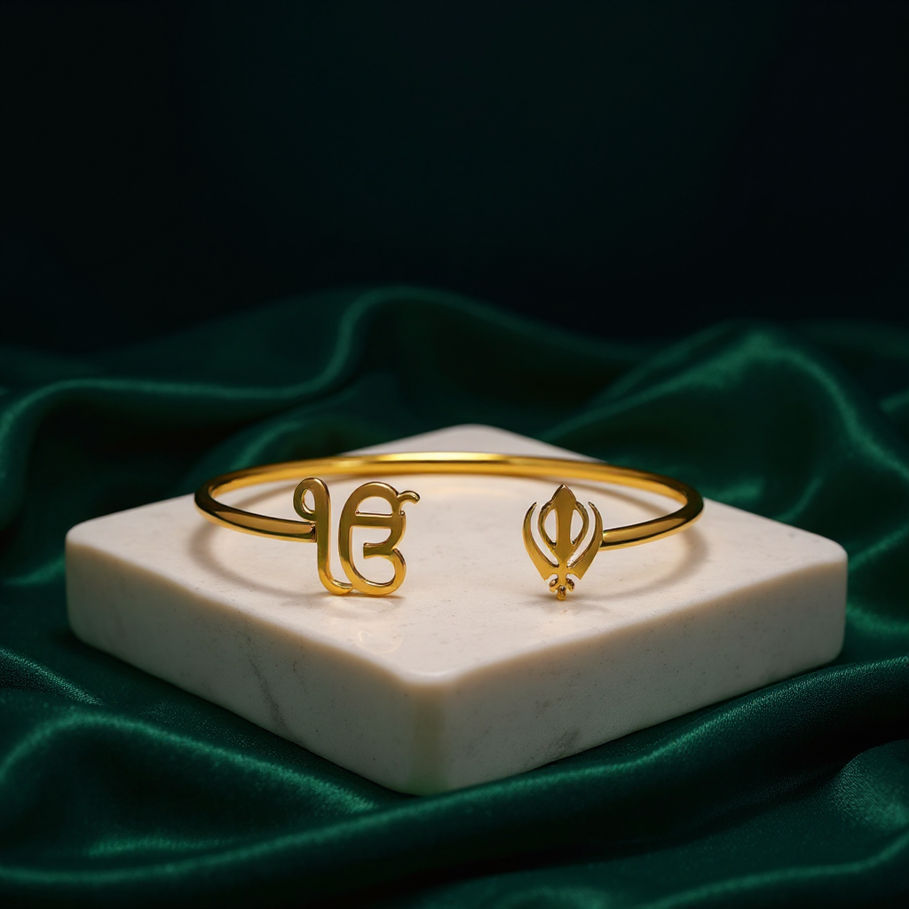 Luxurious Handmade Ek Onkar Khanda Kara - Kada | Sikh Bracelet