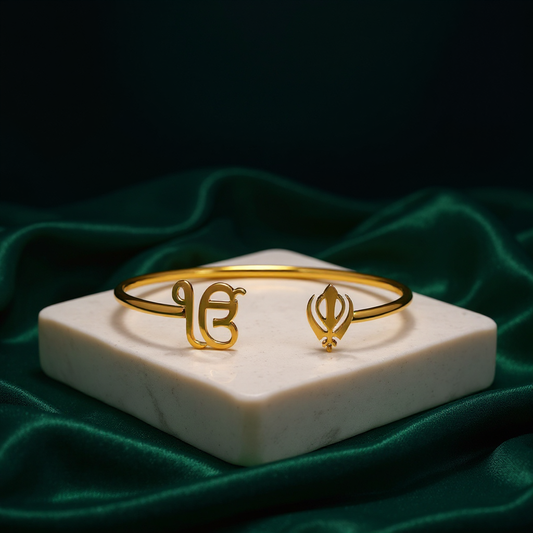 Luxurious Handmade Ek Onkar Khanda Kara - Kada | Sikh Bracelet
