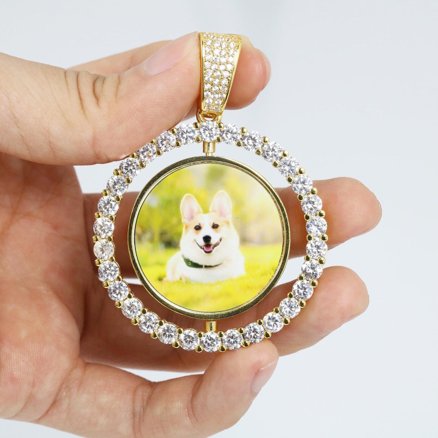 Custom Rotating Double-Sided Photo Pendant