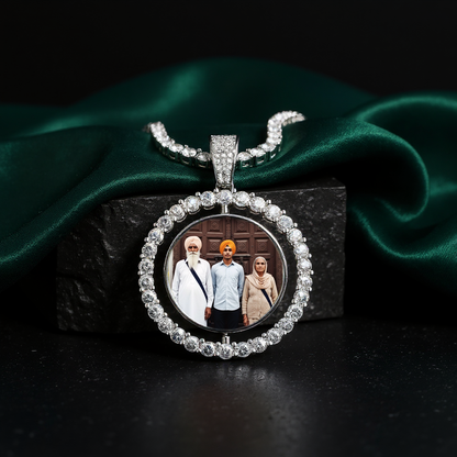 Custom Rotating Double-Sided Photo Pendant
