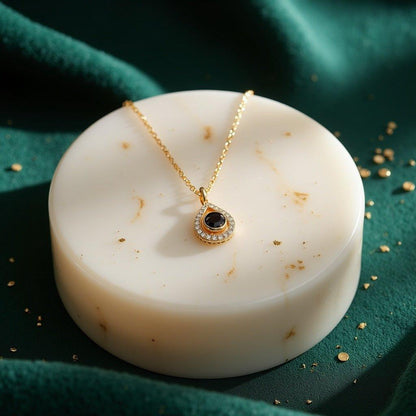 Pearl Projection Pendant • Custom Photo Projection Necklace - Haye Nii