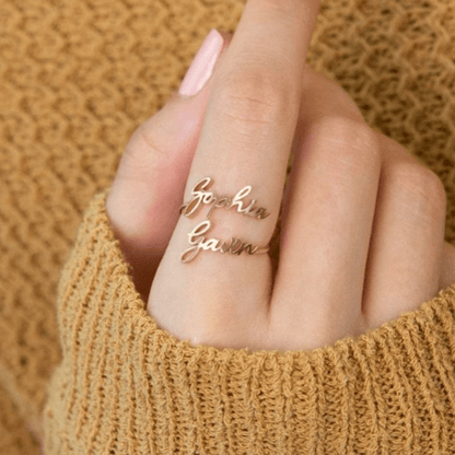 Ringry - Double Name Personalized Ring by Hayenii - Haye Nii