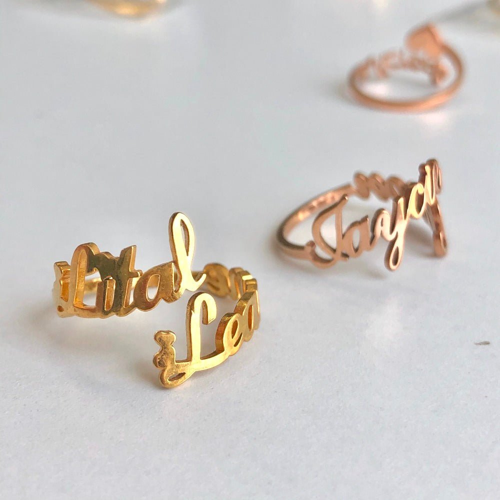 Ringry - Double Name Personalized Ring by Hayenii - Haye Nii