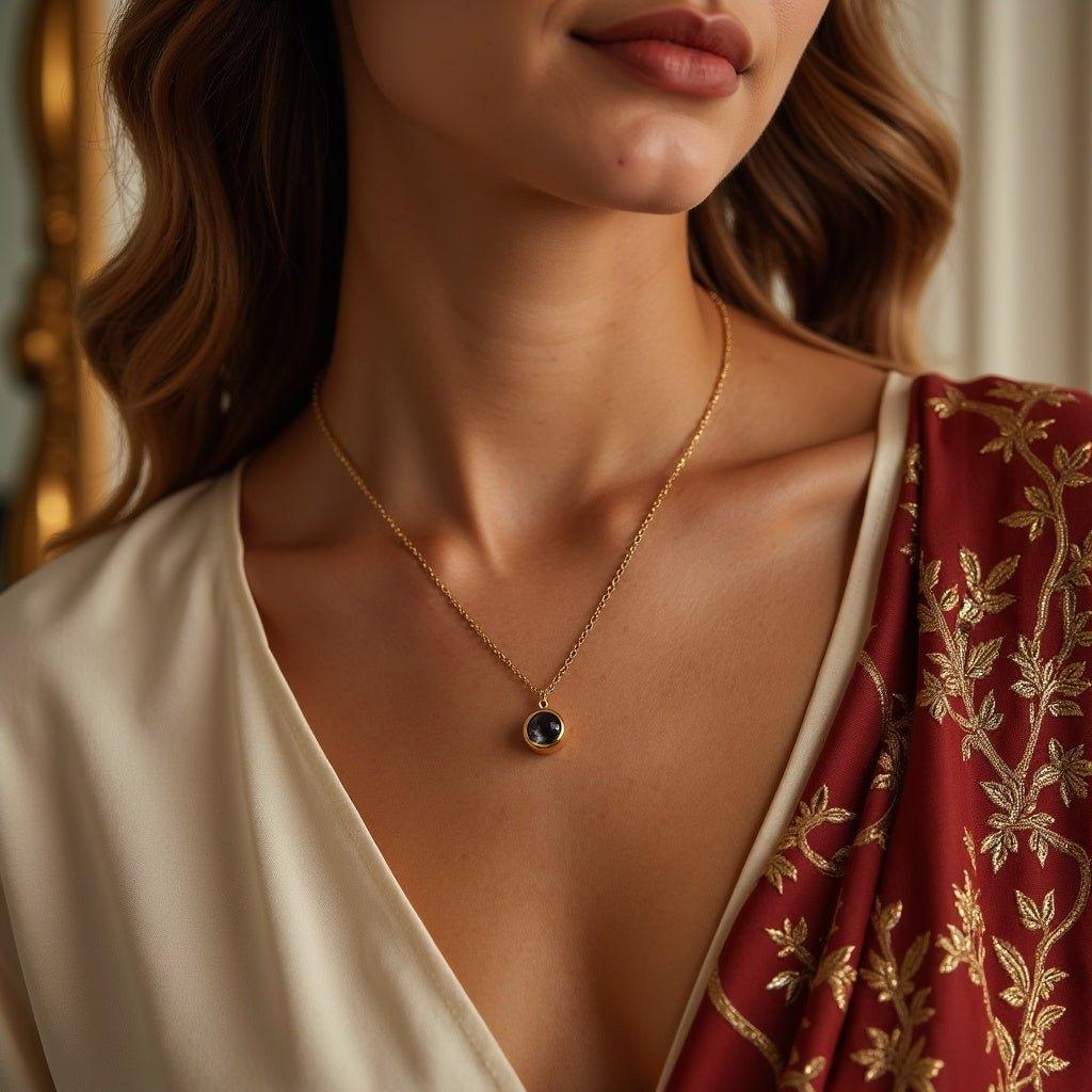 Round Projection Pendant • Custom Photo Projection Necklace - Haye Nii