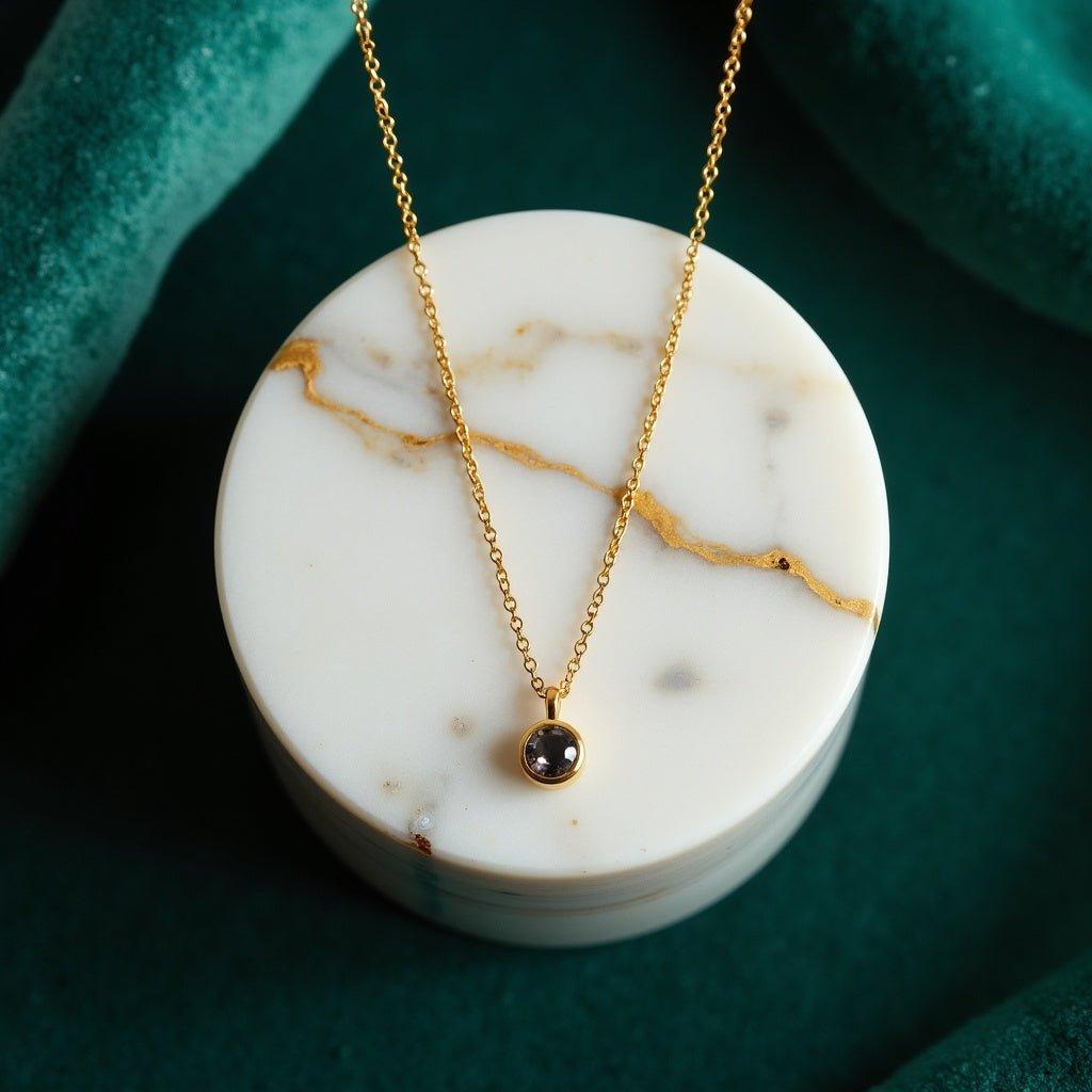 Round Projection Pendant • Custom Photo Projection Necklace - Haye Nii
