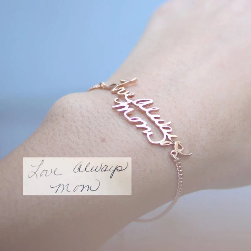 Scripted Bracelet - Custom Actual Handwriting Jewelry - Haye Nii