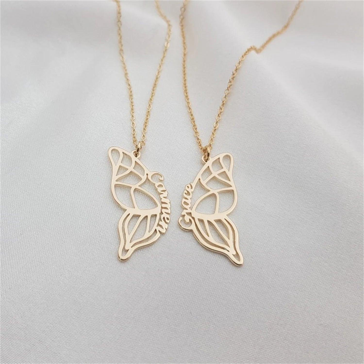 Twin Wings - Name Necklace Set - Haye Nii