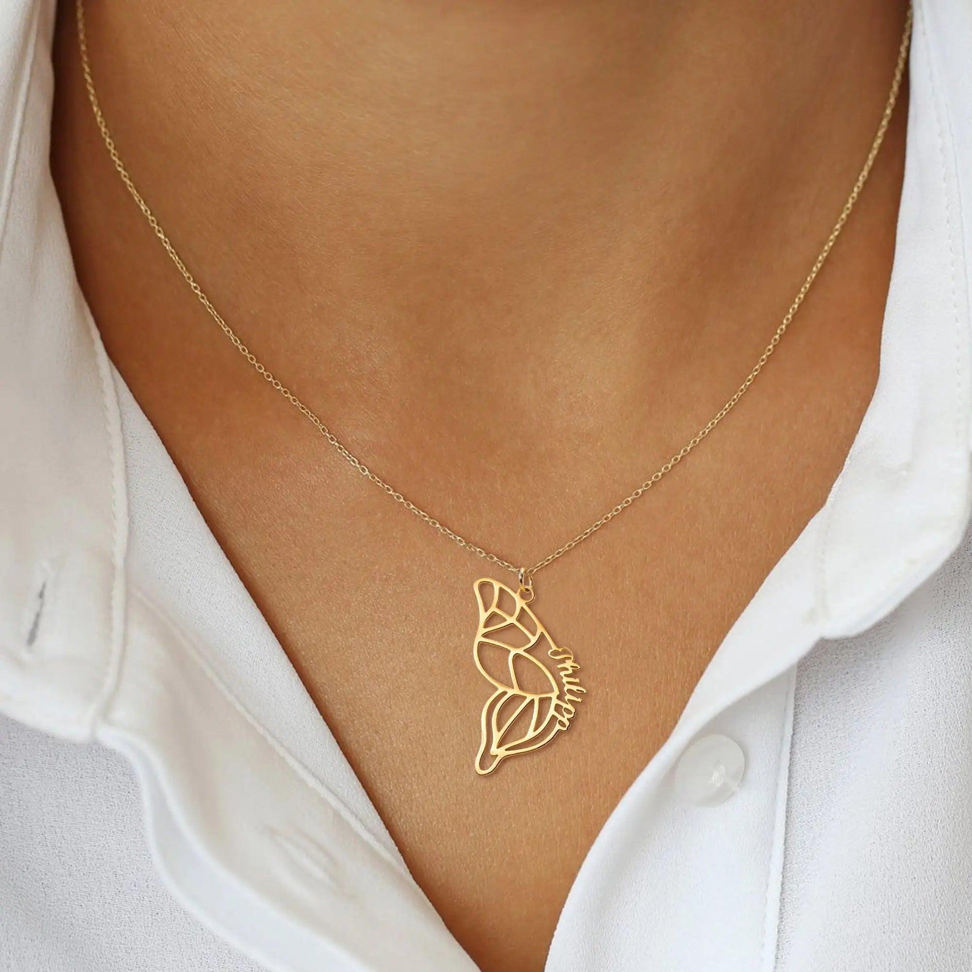 Twin Wings - Name Necklace Set - Haye Nii