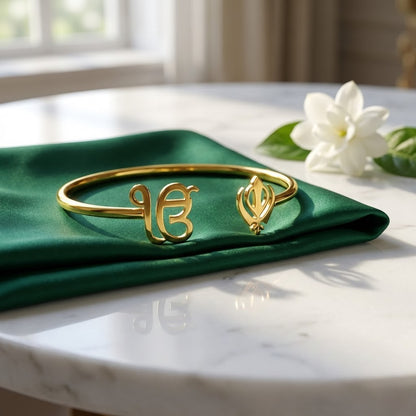 Luxurious Handmade Ek Onkar Khanda Kara - Kada | Sikh Bracelet