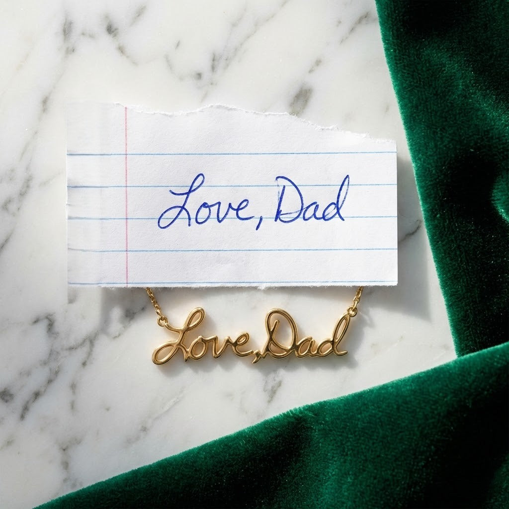 Scripted Bracelet | Custom Handwriting Engraved Jewelry - HayeNii